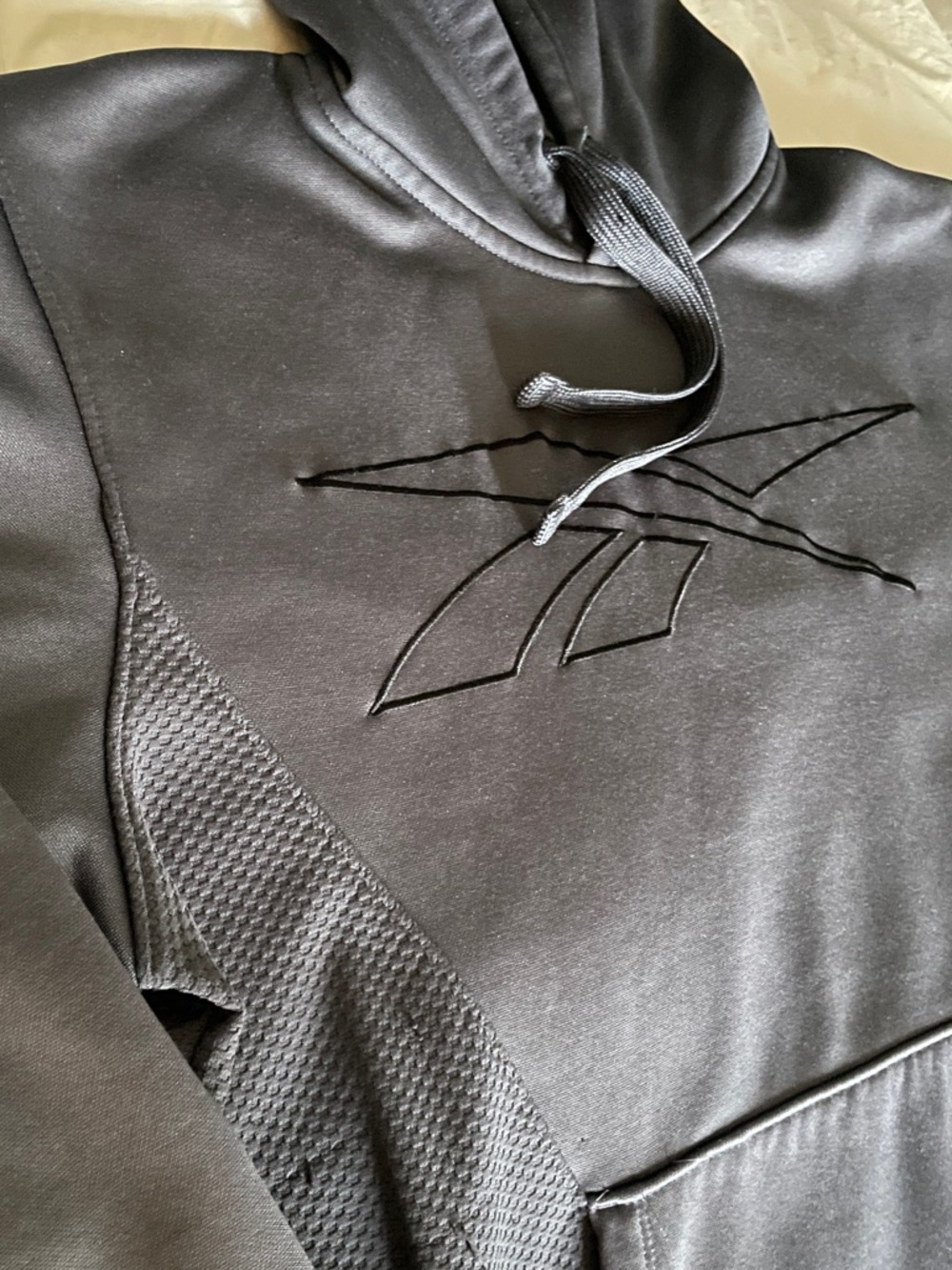 Reebok Gray Pullover Hoodie with Tonal Logo